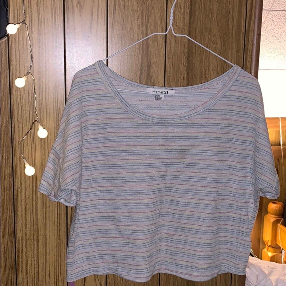 Forever 21 Rainbow Crop Top